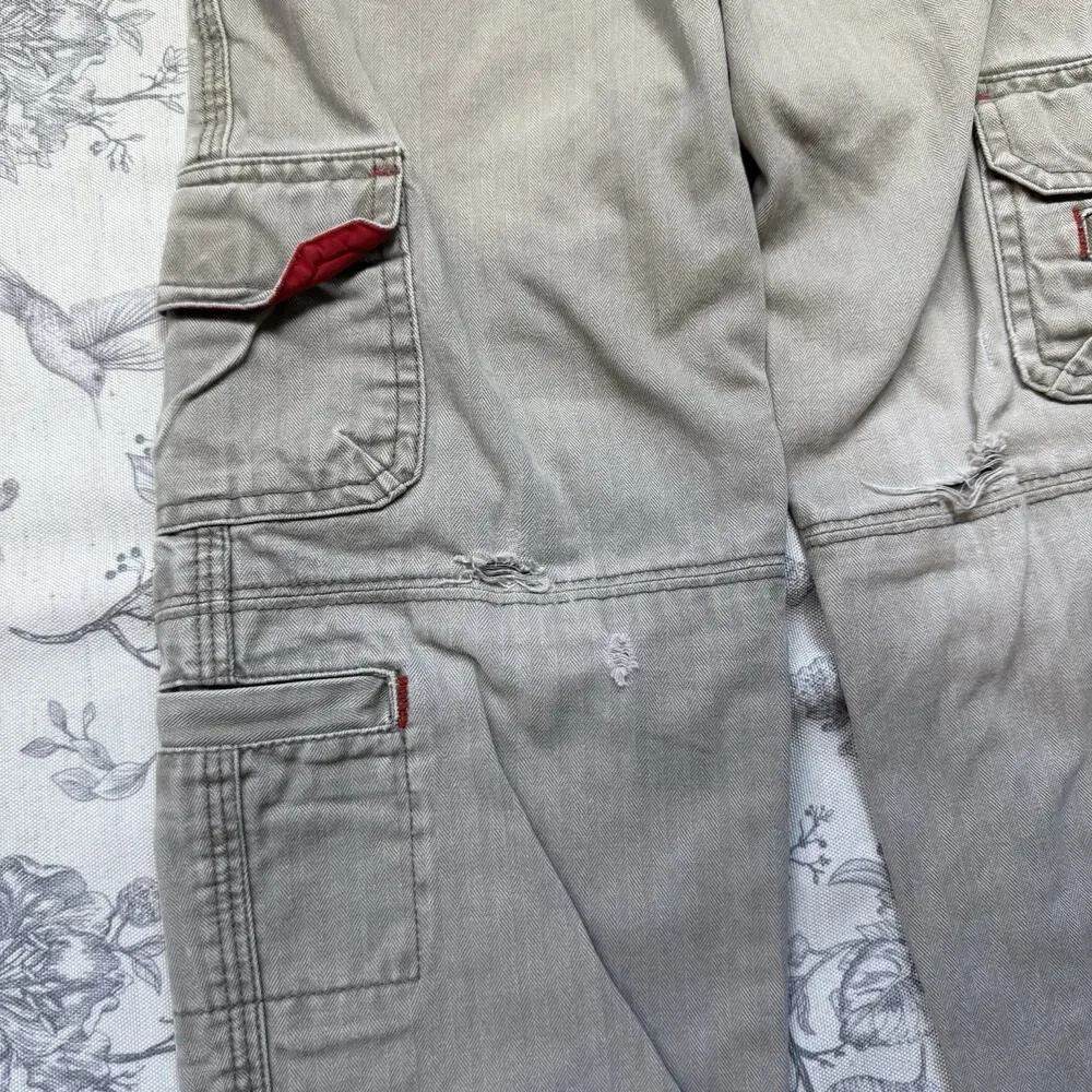 Vtg Y2K Old Navy Baggy pull on cargo pants Gray size 4T Gorpcore Relaxed Fit